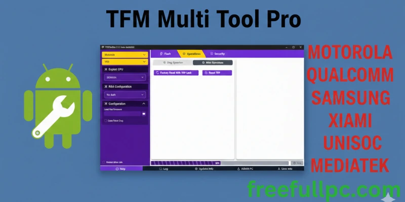 TFM MultiTool Pro dashboard for Android flashing and FRP bypass